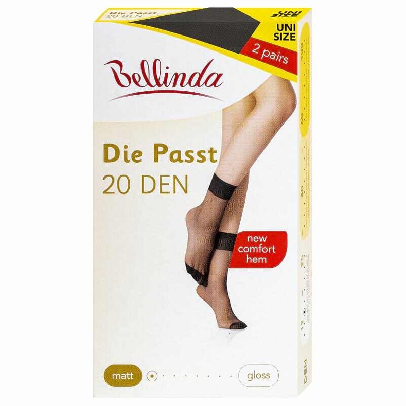 Hodvábne matné ponožky 2 páry DIE PASST SOCKS 20 DEN